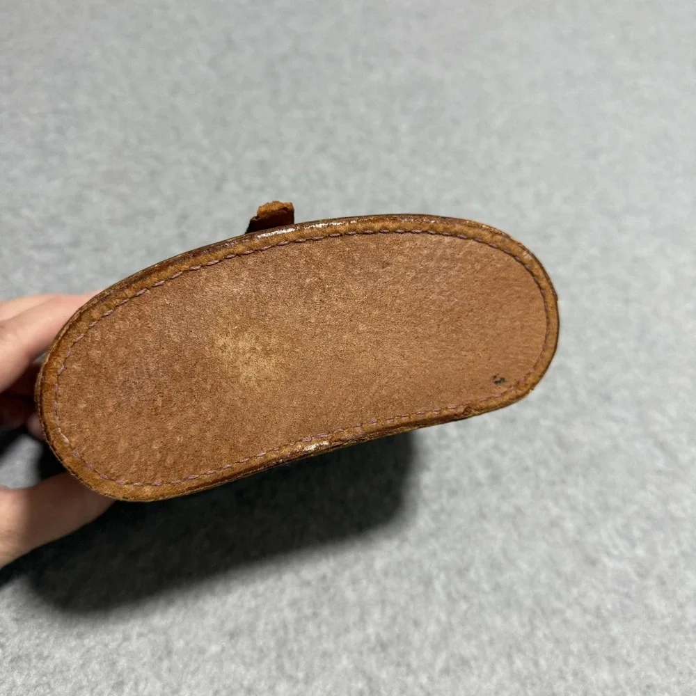 Vintage Binocular Prop Case Brown Leather Red Velvet Interior Flip Top Case Only